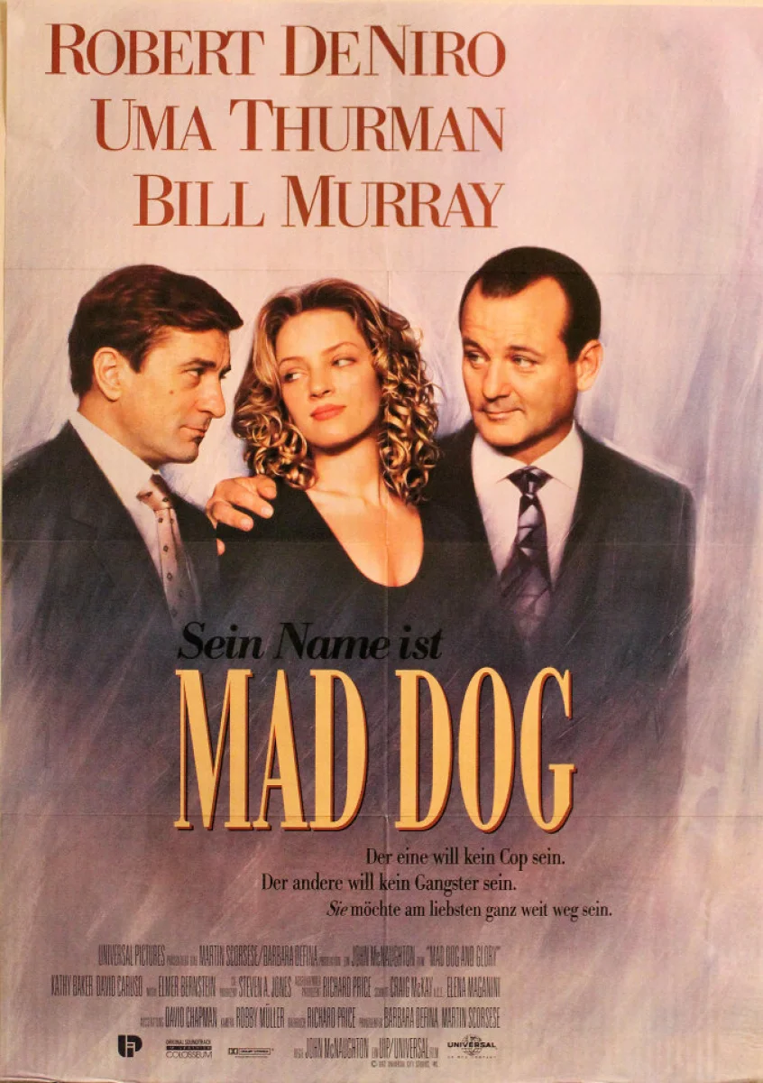 MAD DOG AND GLORY orig movie poster MURRAY,UMA THURMAN 