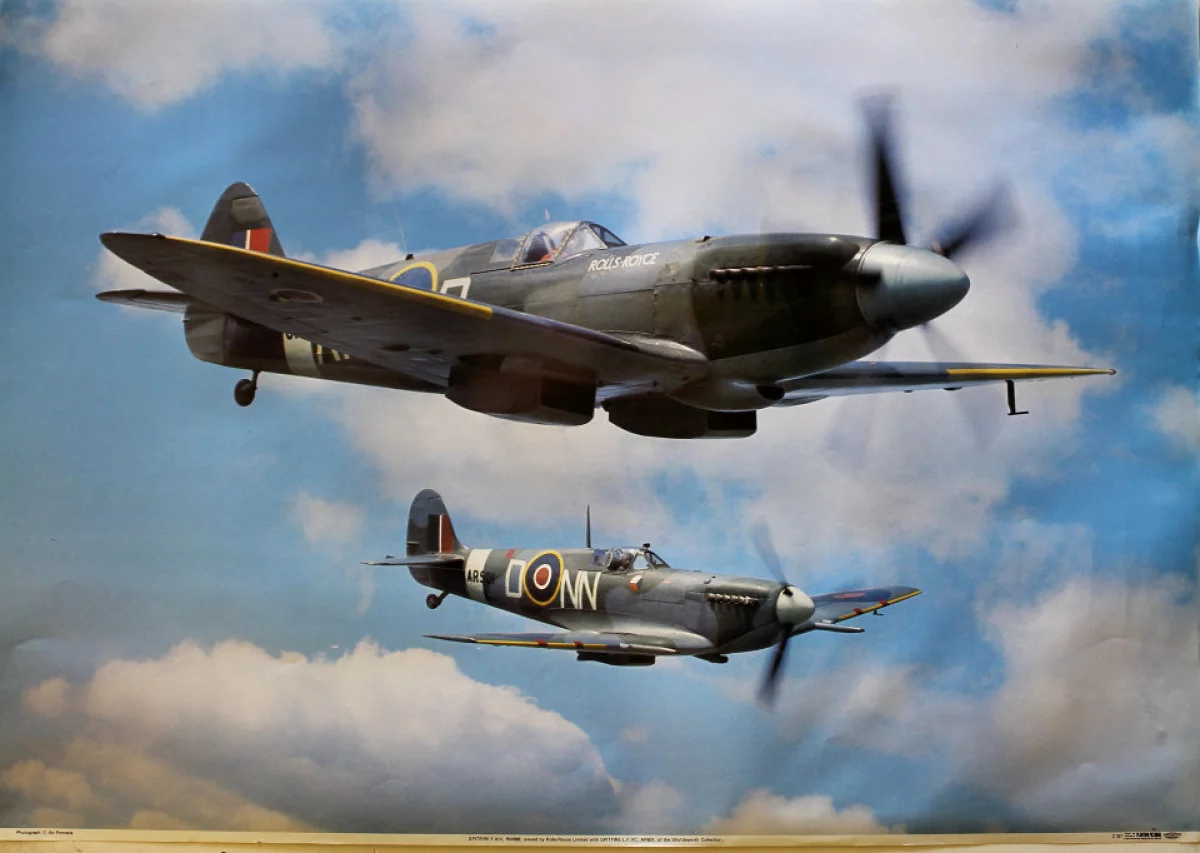 Spitfire 02 Vintage Poster Aircraft