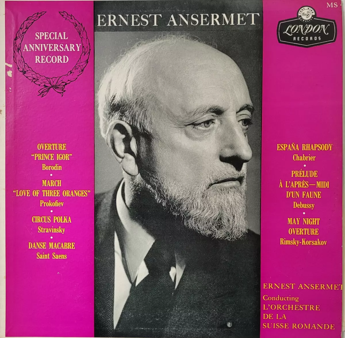 Ernest Ansermet Conducting L'Orchestre De La Suisse Romande - Special  Anniversary Record Vinyl 12