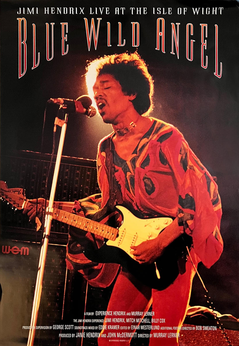 Jimi Hendrix Vintage Concert Poster from Isle of Wight, 2002 at