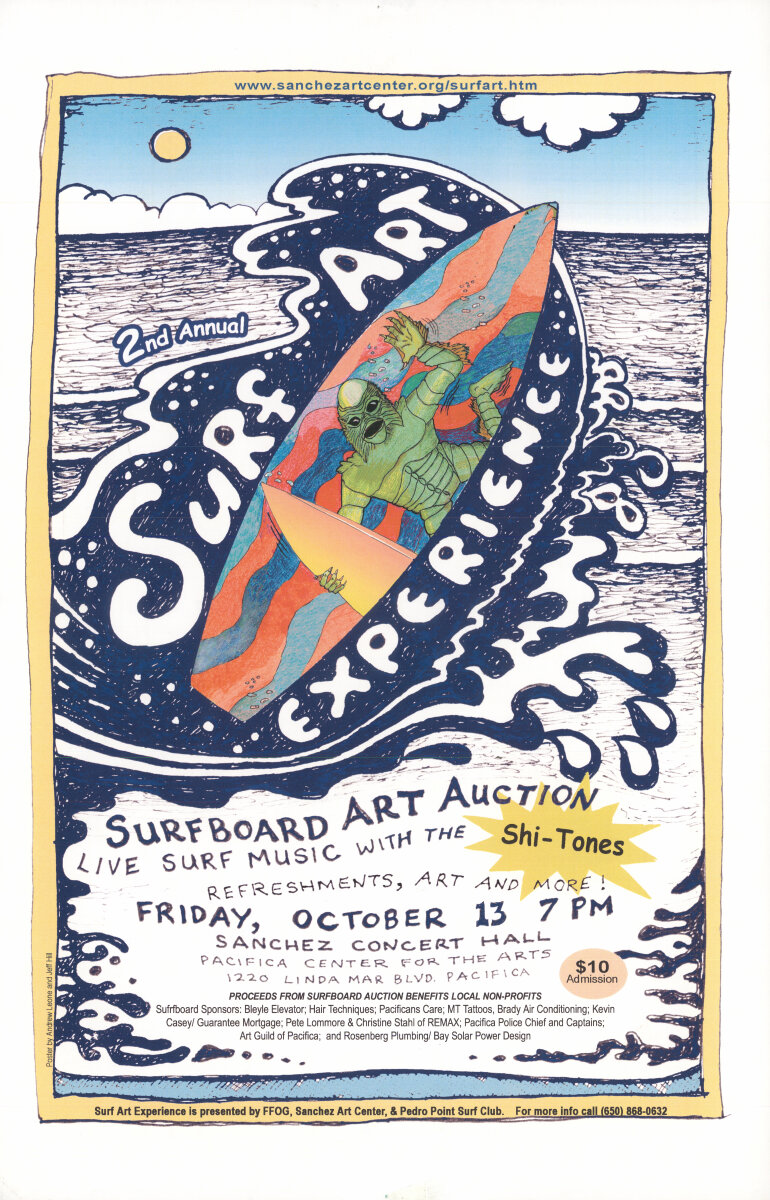 Surf Art Experience Vintage Concert Poster from Sanchez Concert