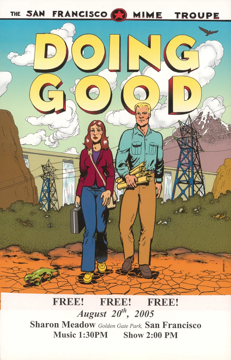 San Francisco Mime Troupe Vintage Concert Poster from Sharon Meadows