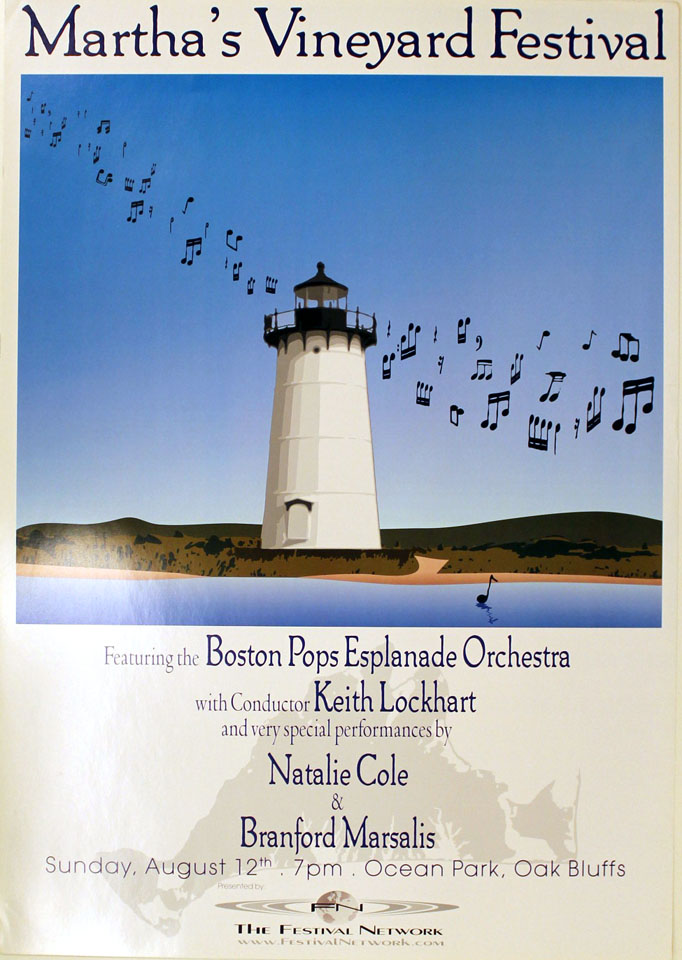Martha's Vineyard Festival Vintage Concert Poster from Ocean Park, Aug