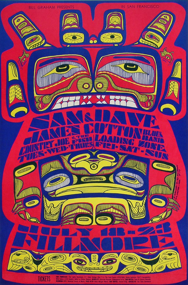 Sam & Dave Poster from Fillmore Auditorium, Jul 18, 1967 at Wolfgang's