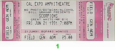 Scorpions Poster from Arco Arena, Mar 2, 1994 at Wolfgang's