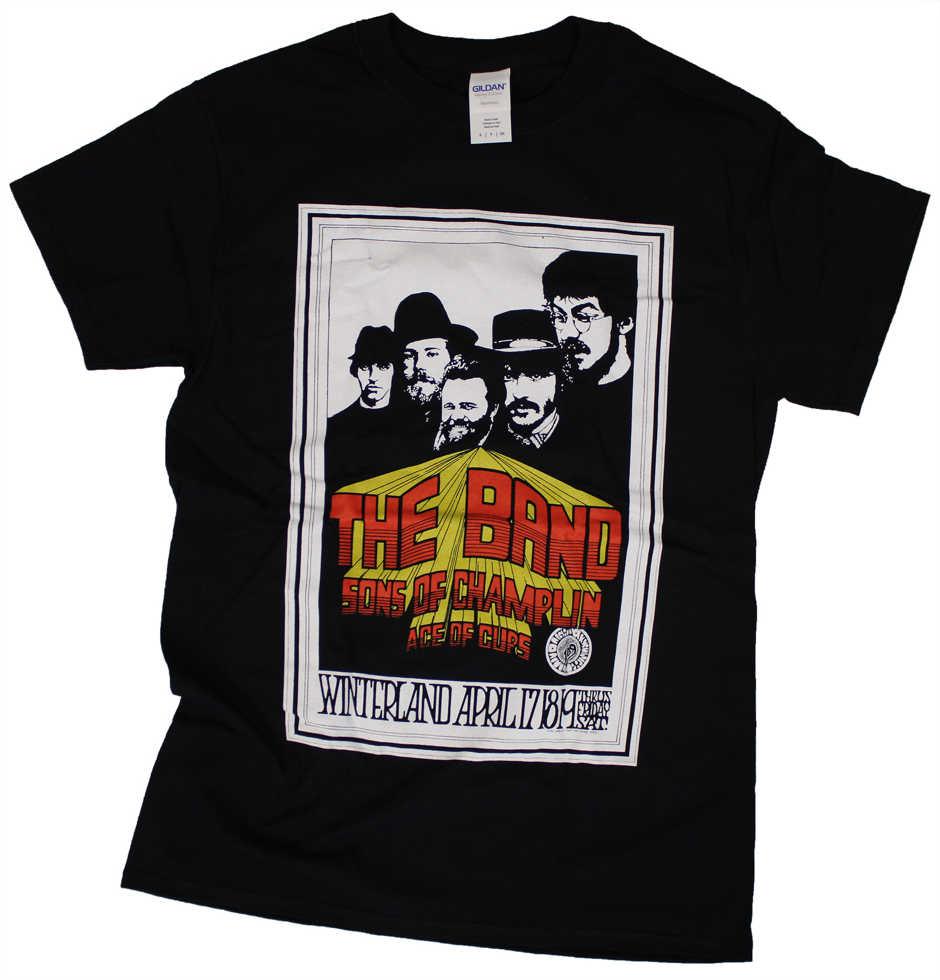 The Band Men's T-Shirt from Winterland, Apr 17, 1969 | Wolfgang's