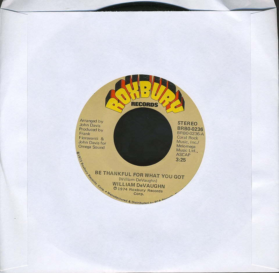William DeVaughn - Be Thankful For What You Got / Hold Onto Love William DeVaughn - Be Thankful For What You Got / Hold Onto Love